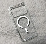 iPhone 17 PRO MAX Uyumlu Magsafe Kablosuz Şarj Özellikli Şeffaf Silikon Kılıf