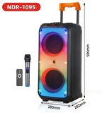 KABLOSUZ MİKROFONLU BLUETOOTH SPEAKER TAŞINABİLİR TEKERLEKLİ BÜYÜK BOY KABLOSUZ ŞARJLI HOPARLÖR