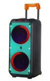 KABLOSUZ MİKROFONLU BLUETOOTH SPEAKER TAŞINABİLİR TEKERLEKLİ BÜYÜK BOY KABLOSUZ ŞARJLI HOPARLÖR