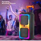 NDR-1097 BÜYÜK BOY BLUETOOTH HOPARLÖR KABLOSUZ TEKERLEKLİ TAŞINABİLİR KABLOSUZ SPEAKER TOPLANTI ANFİ