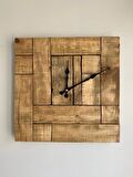 Ahşap Dekoratif Duvar Saati Cemre 40*40 cm