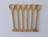 Ahşap Kaşık Kalp Desenli 14cm