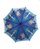 Çocuk Şemsiyesi Düdüklü Astronot desenli Çapı: 86 cm  - Uzunluk: 67 cm