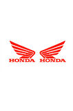 Honda İçin Uyumlu Aksesuar Oto Motorsiklet Kask Sticker Set Kırmızı
