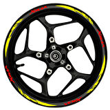 Xmax kırmızı yazılı  neon sarı pençe şeritli