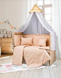 TUGU HOME&BABY NERVÜR %100 PAMUK 10 PARÇA 60x120 cm BEBEK BEŞİK UYKU SETİ,BEBEK BEŞİK UYKU TAKIMI,ANNE YANI ORGANİK UYKU SETİ