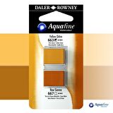 Daler Rowney Aquafine 2li Sulu Boya Tableti 663 Yellow Ochre - 667 Raw Sienna
