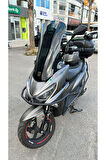 MOTOCAM RKS Newlight 125 PRO Siperlik Ön Cam 2023 2025 Model 68cm Siyah Renkli 4mm ORTA BOYLU