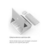 Metal Laptop Standı Notebook Macbook Sehpası Gümüş Renk