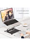 Katlanabilir Tüm Modellerle Uyumlu Çelik Sınırsız Açıda Kolay Ayarlanır Laptop Standı