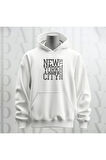 New York City Baskılı Kapüşonlu Sweatshirt Hoodie Kalın Kumaş 3 İplik Şardonlu