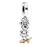 Gümüş s925 Damgalı Disney 100. Yıl Dönümü Minnie Mouse Sallantılı Charm