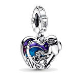 Gümüş s925 Damgalı Pixar Wall-E & Eve Sallantılı Charm
