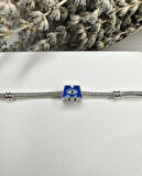 Gümüş s925 Damgalı Disney Pixar Sevimli Canavarlar M Logo Charm