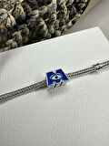 Gümüş s925 Damgalı Disney Pixar Sevimli Canavarlar M Logo Charm