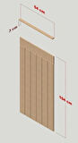 Dekoratif, Duvar Çıtası, Ahşap Duvar Paneli, Boyanabilir, Ham, Mdf, 54x102 (3 ADET), 3'lü Paket
