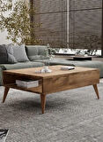 Orta Sehpa Masa Salon Sehpası Lüx Model 90x50x33 Atlantik Çam