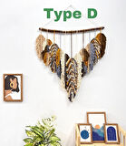 Ninastore Makrome Duvar Süsü Yaprak Şeklinde Dekoratif Hediyelik 