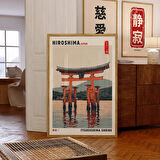 Itsukushima Tapınağı, Hiroşima Japonya Duvar Sanatı, Yüzen Torii Kapısı Posteri