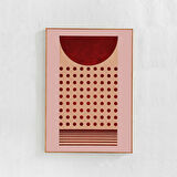 Allık Pembesi Bordo Duvar Sanatı: Sanat Posteri