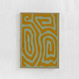 Soyut Sanat: Sarı Hardal Poster