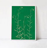 Yeşil Soyut Botanik Sanatı: Yeşil Eklektik Poster