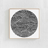 Daire, Daire Sanatı, Kare, Siyah Beyaz Soyut Sanat