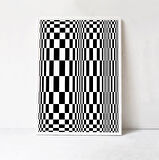 Büyük Soyut Sanat: Soyut Geometrik Poster, Siyah Beyaz, Çağdaş Sanat