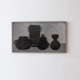 Vazolar - Samsung Frame TV Sanatı. Modern sanat. Samsung Frame TV için sanat, siyah ve gri çağdaş Frame TV Sanatı