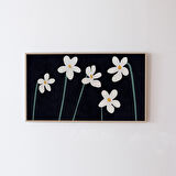 Samsung Frame TV Sanatı - Çerçeve TV için modern çiçek sanatı. Bahar çiçekleri