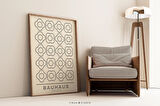 Bej ve Siyah Bauhaus Poster, Duvar Sanatı, Orta Yüzyıl Modern