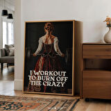 Çılgın Egzersizleri Yakmak İçin Çalışıyorum Komik Motivasyonel Egzersiz - İlginç Spor Salonu Sanatı | Ev Spor Salonu İçin Sevimli ve Eğlenceli Sanat |