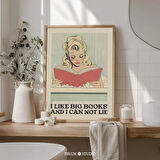 Komik Retro Kitap Sever Banyo Duvar Sanatı