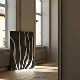 Modern Organik Sanat, Bej ve Siyah, Büyük Soyut, Minimal Duvar Sanatı