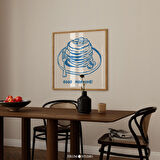 Günaydın Mavi ve Bej Kahvaltı Posteri, Kare Duvar Sanatı