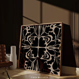 Koyu Boho Duvar Sanatı, Kasvetli Soyut, Kare Duvar Sanatı, Modern Soyut Sanat