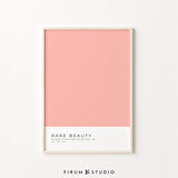 Renk Blok Sanatı, Parlak Renkli Sanat, Danimarka Pastel Dekoru, Duvar Sanatı, Pastel Pembe Duvar Sanatı