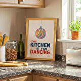 Disko Topu Retro Mutfak Duvar Sanatı, Komik Mutfak, Disko Topu Eve Taşınma Hediyesi