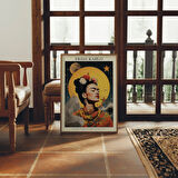 Frida Kahlo Retro Stil Portresi, Frida Kahlo, İlham Verici Söz, Feminist Sanat