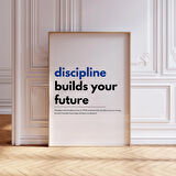 Disiplin Geleceğinizi İnşa Eder: Motivasyonel Tipografi Posteri ( & )
