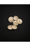 Z.A.R.A Özel Tasarım Askeri Arma Detaylı Büyük Boy Düğme - Kabartmalı Metal Ceket Düğmesi (2.5 cm)