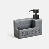 TAŞ GÖRÜNÜMLÜ GRİ SIVI SABUNLUK BÖLMELİ