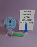 Not tutucu plastik ataç şeklinde notluk not kağıdı tutucu 3'lü set