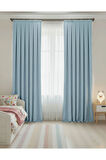 Narden Model Buz mavisi Sade Soft Fon Perde 1x3 Sık Pile - Şık ve Modern Tasarım