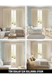 Narden Model Krem Sade Soft Fon Perde 1x3 Sık Pile - Şık ve Modern Tasarım