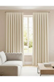 Narden Model Krem Sade Soft Fon Perde 1x3 Sık Pile - Şık ve Modern Tasarım