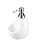 Lüks Porselen Sıvı Sabunluk beyaz Süngerlik Bölmeli 460 ml