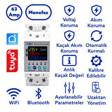 Tomzn Kaçak Akım Koruma Rölesi Ve Yüksek Voltaj Ve Akım Koruyucu Röle 63A Wifi Özellikli Devrim