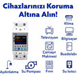 Tomzn Kaçak Akım Koruma Rölesi Ve Yüksek Voltaj Ve Akım Koruyucu Röle 63A Wifi Özellikli Devrim