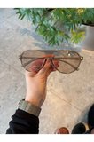 Marcus Kül Çerçeve Açık Kahve cam Unisex uv400 korumalı Trend Güneş Gözlüğü